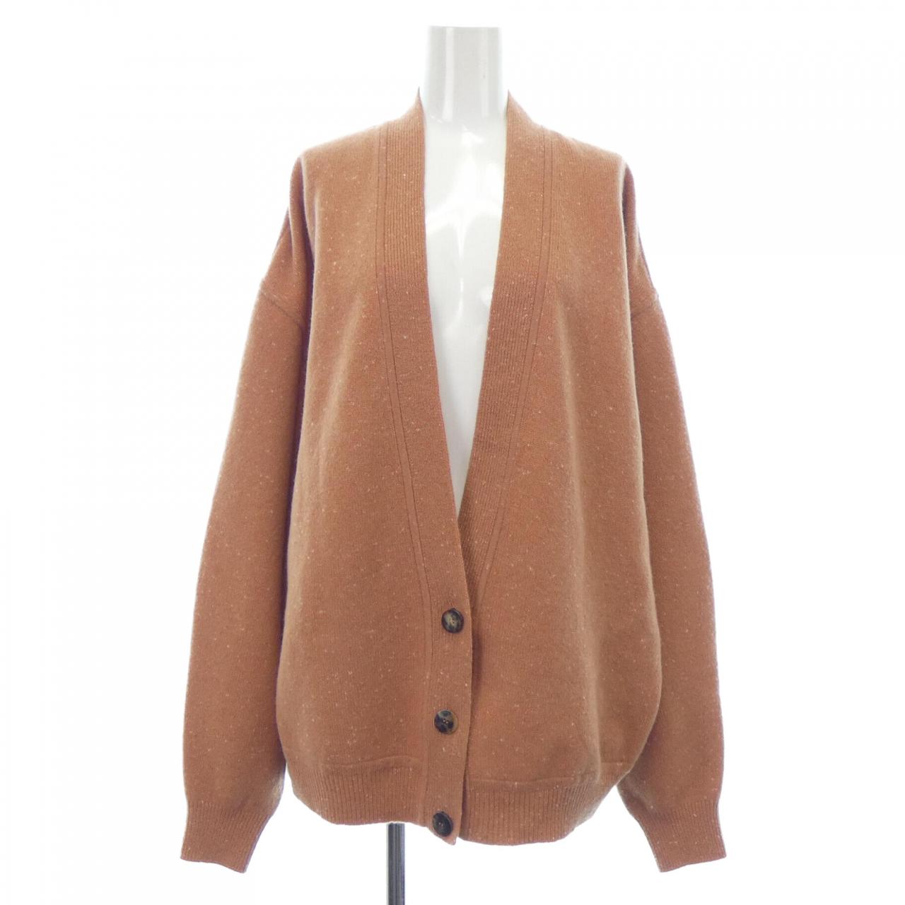エルメス ツイルレーヌ カシミヤ混カーディガン38
