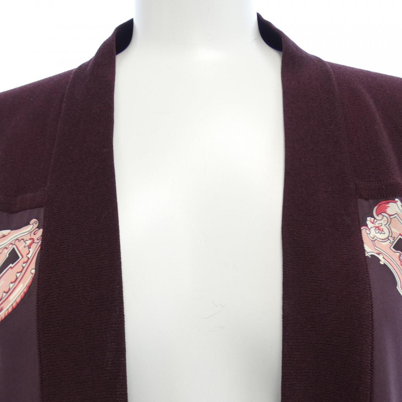 エルメス ツイルレーヌ シルクロングカーディガン42