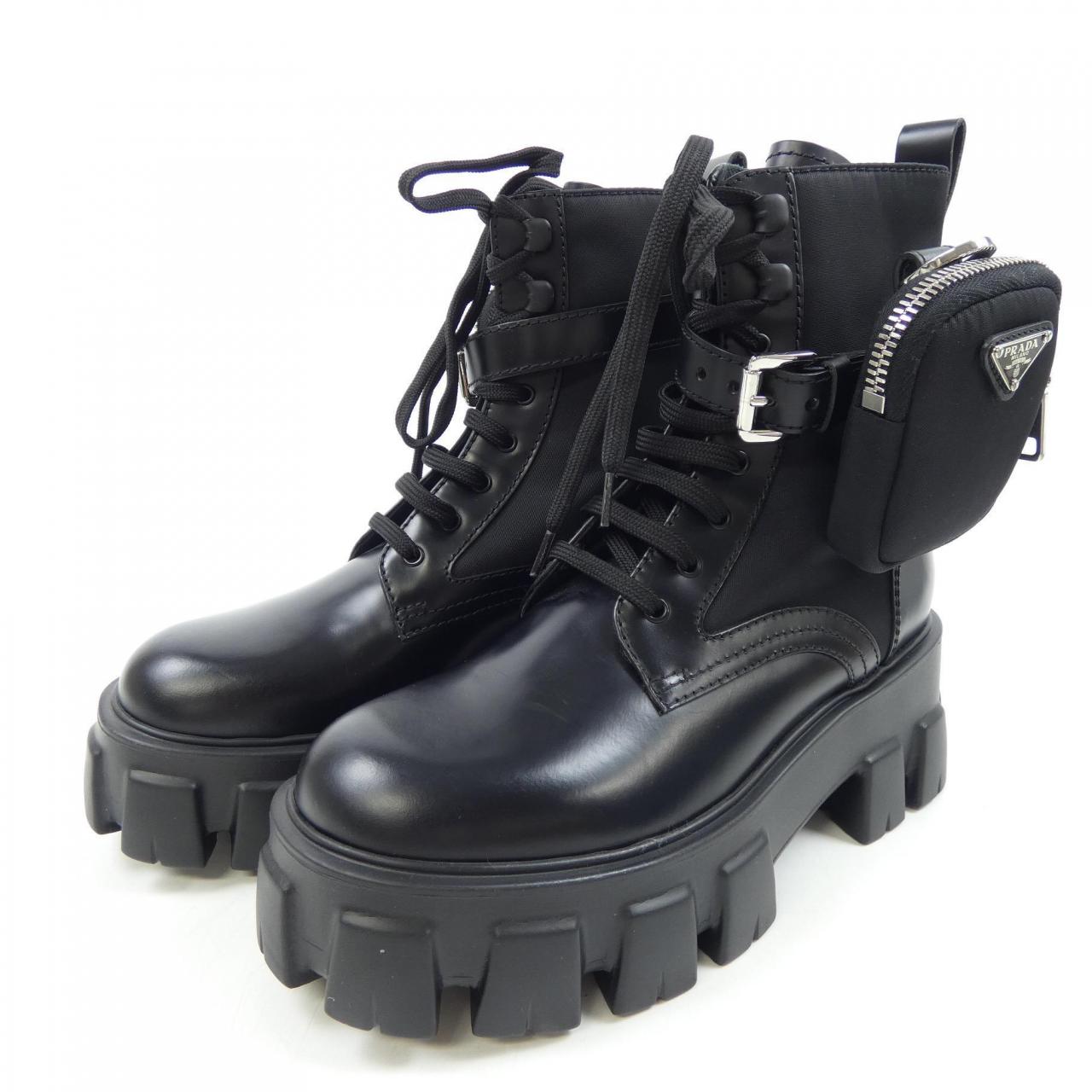 プラダ 1T255M RE-NYLON レザー ブーツ