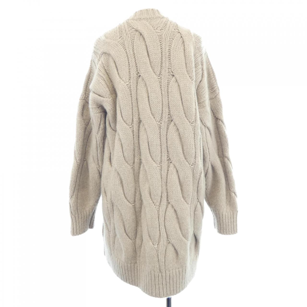 セリーヌ ロングカシミヤ混カーディガン