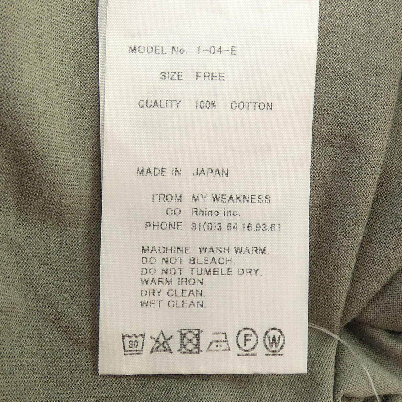 MYWEAKNESS コットンTシャツ