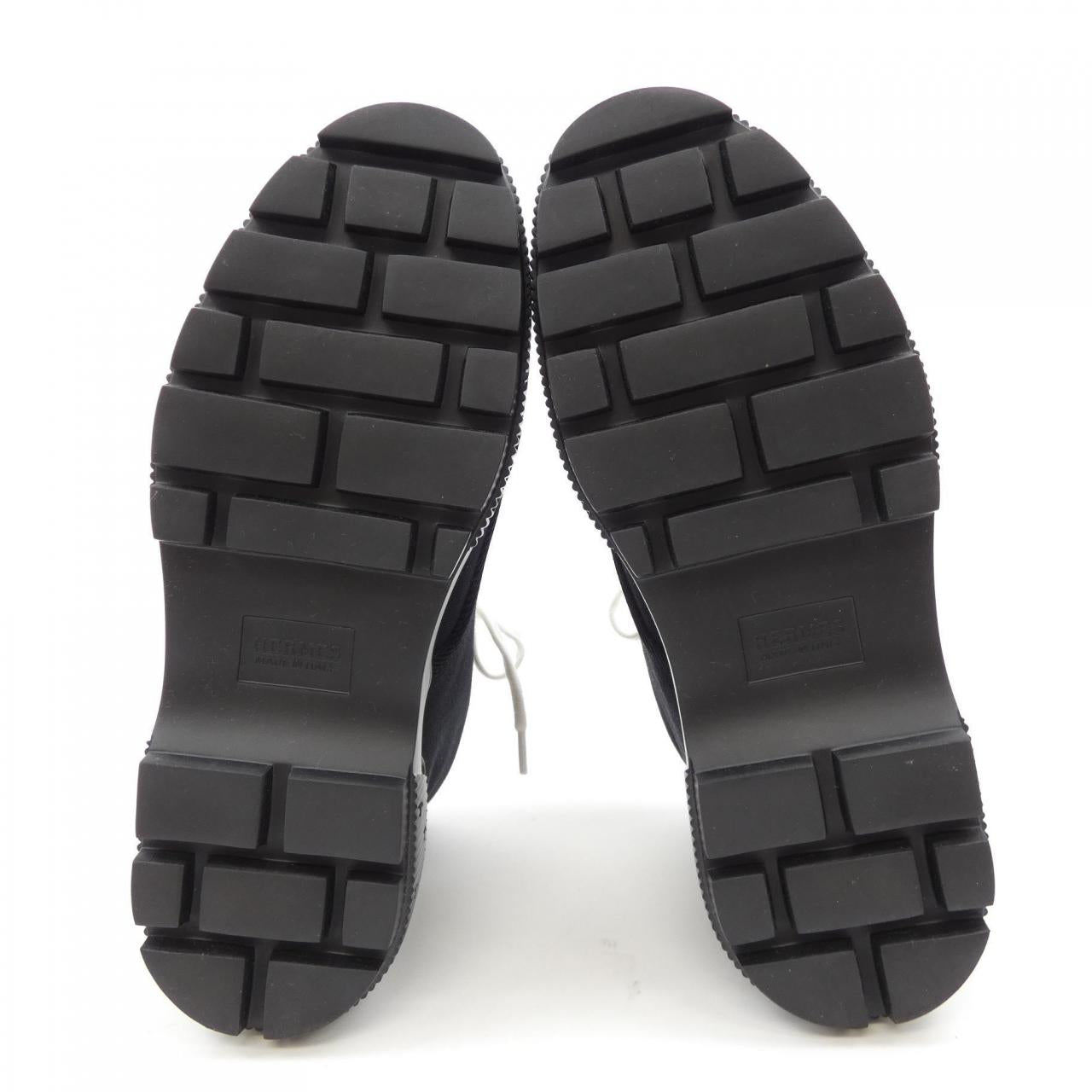 エルメス コットン キャンバス/カーフ ブーツ