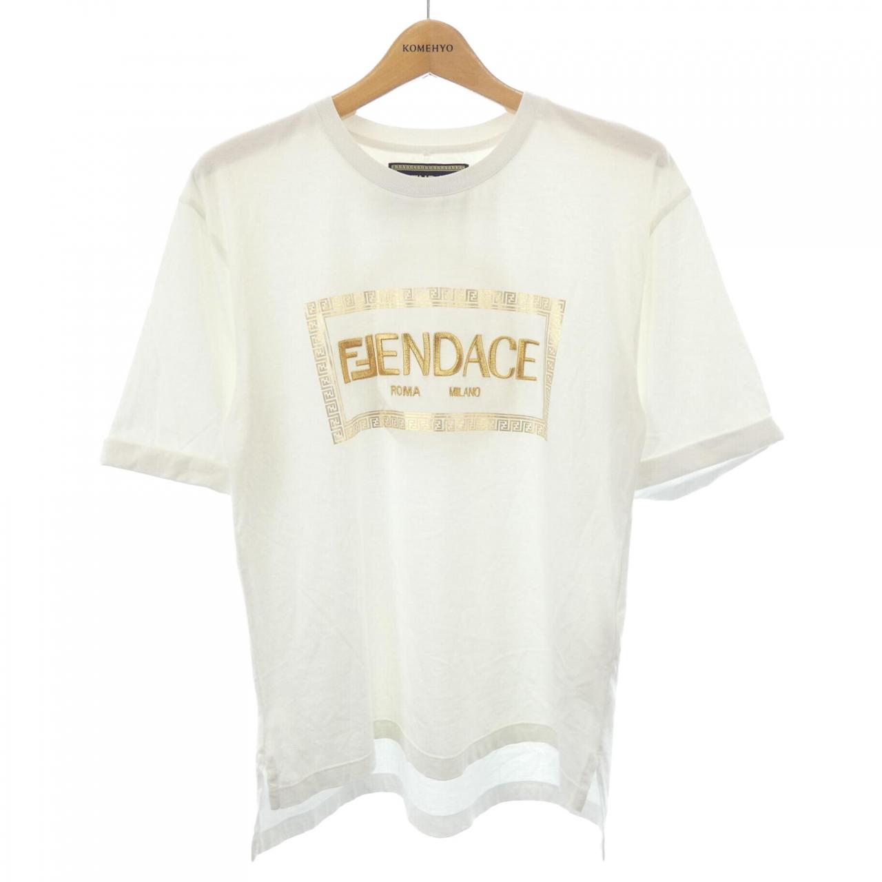 ヴェルサーチェ フェンダーチェ コットンTシャツ
