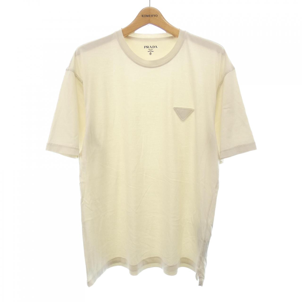 プラダ トライアングルロゴ コットンTシャツ