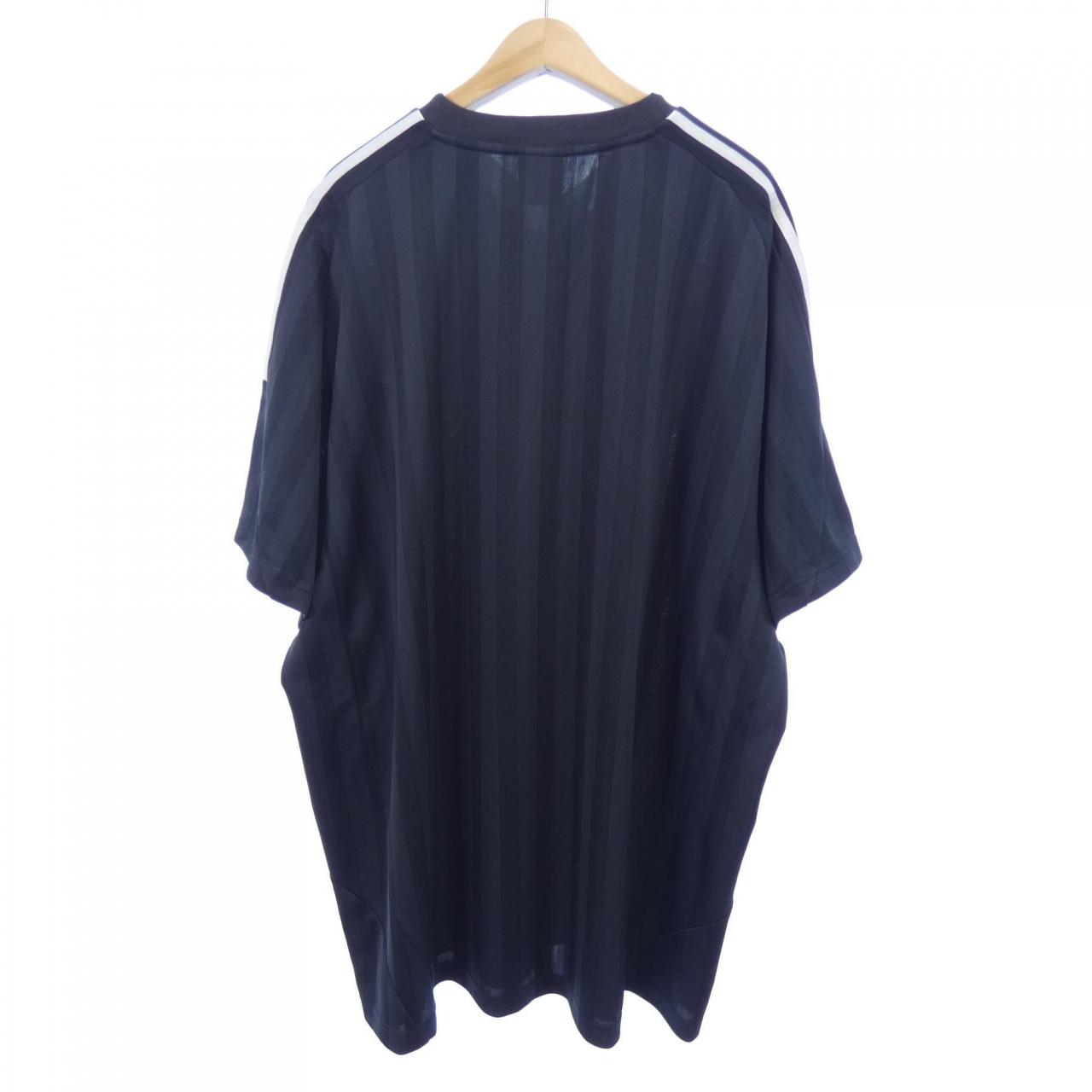 バレンシアガ ストライプコットンTシャツ