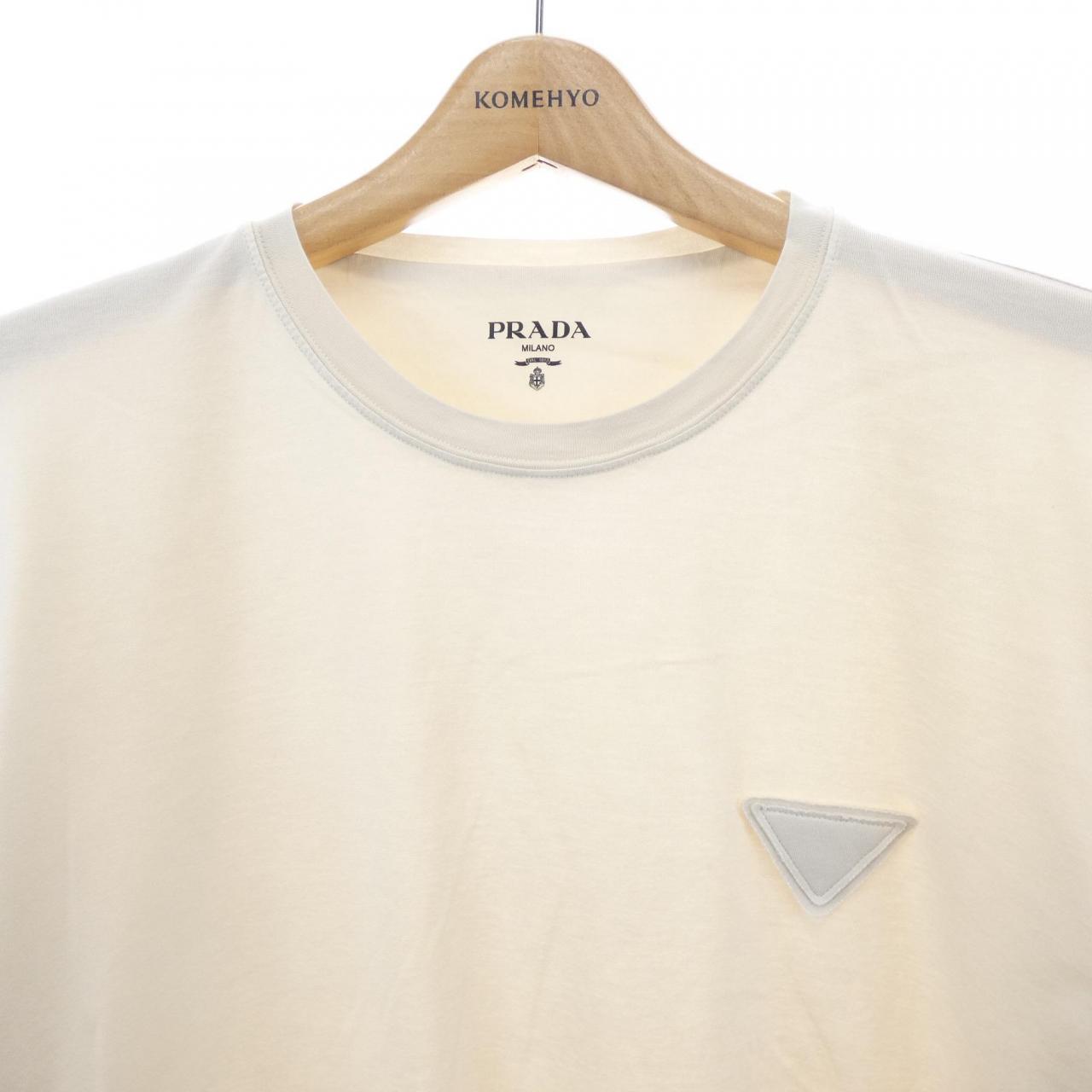 プラダ トライアングルロゴ コットンTシャツ