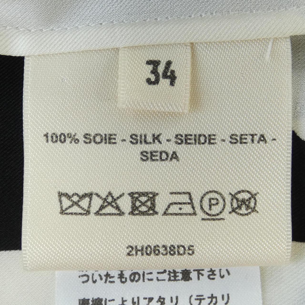 エルメス LE TRESOR DE MEDOR RAYURE シルクワンピース