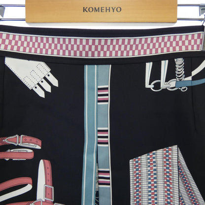 エルメス LETTRES EQUESTRES シルク スカート