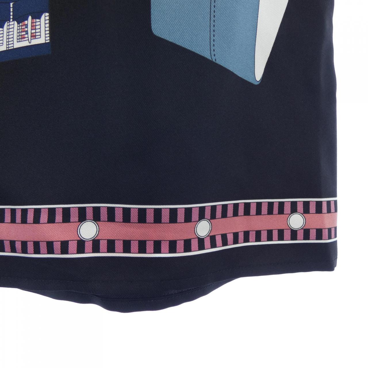 エルメス LETTRES EQUESTRES シルク スカート