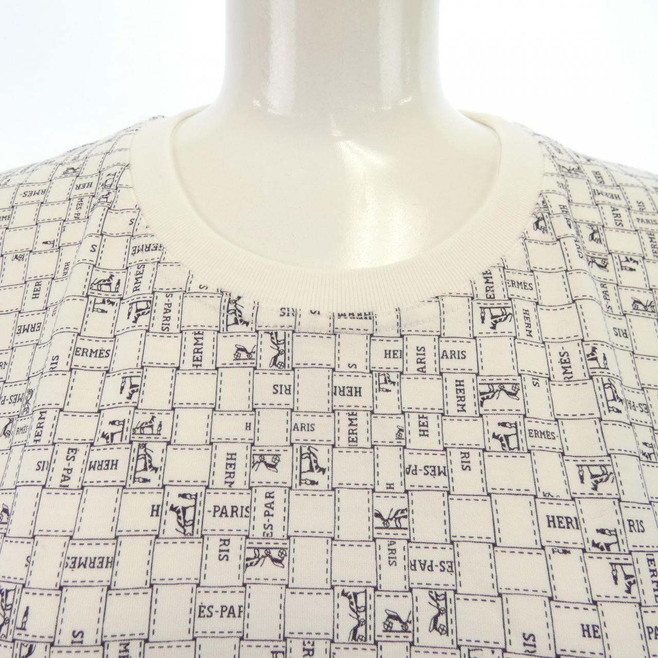 エルメス ボルデュックオカレ Tシャツ コットン Tシャツ 36