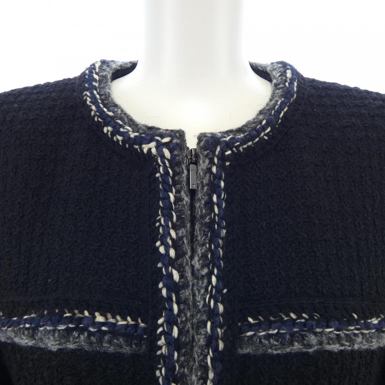 シャネル カラーレス ジャケット アウターウェア