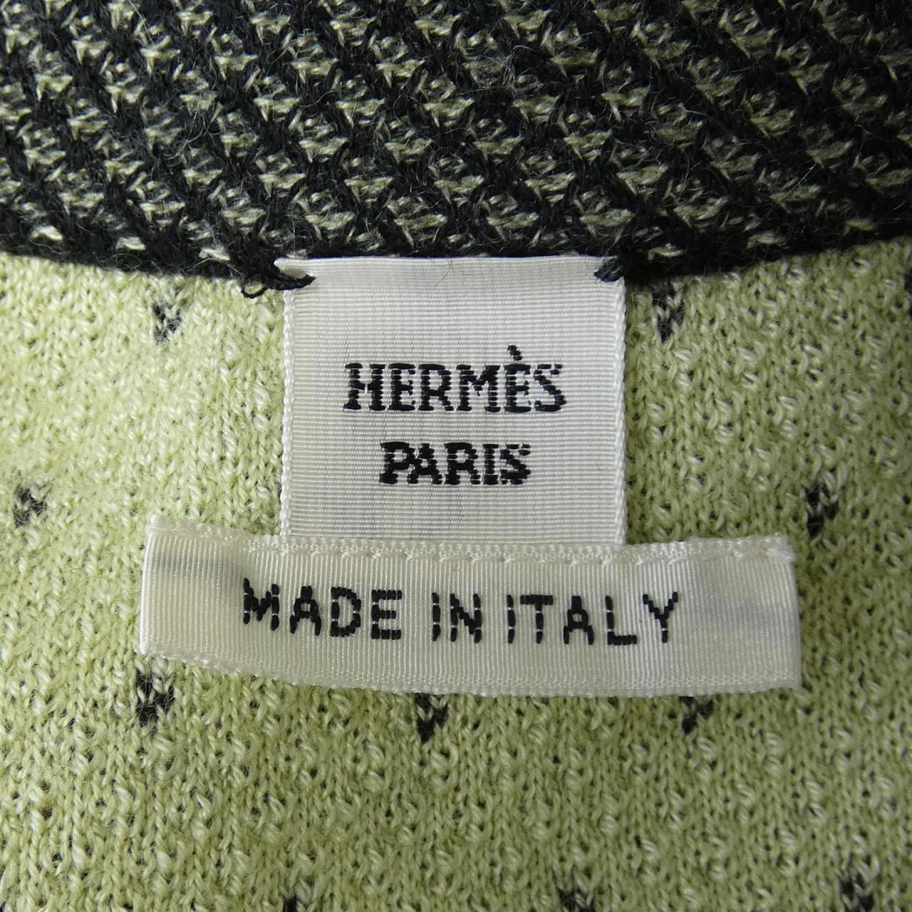 エルメス HARNAIS DE COUR BANDANA シルクカシミヤカーディガン