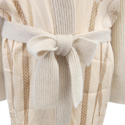 エルメス LES TAMBOURS FINESSE カシミヤ混 ロング カーディガン