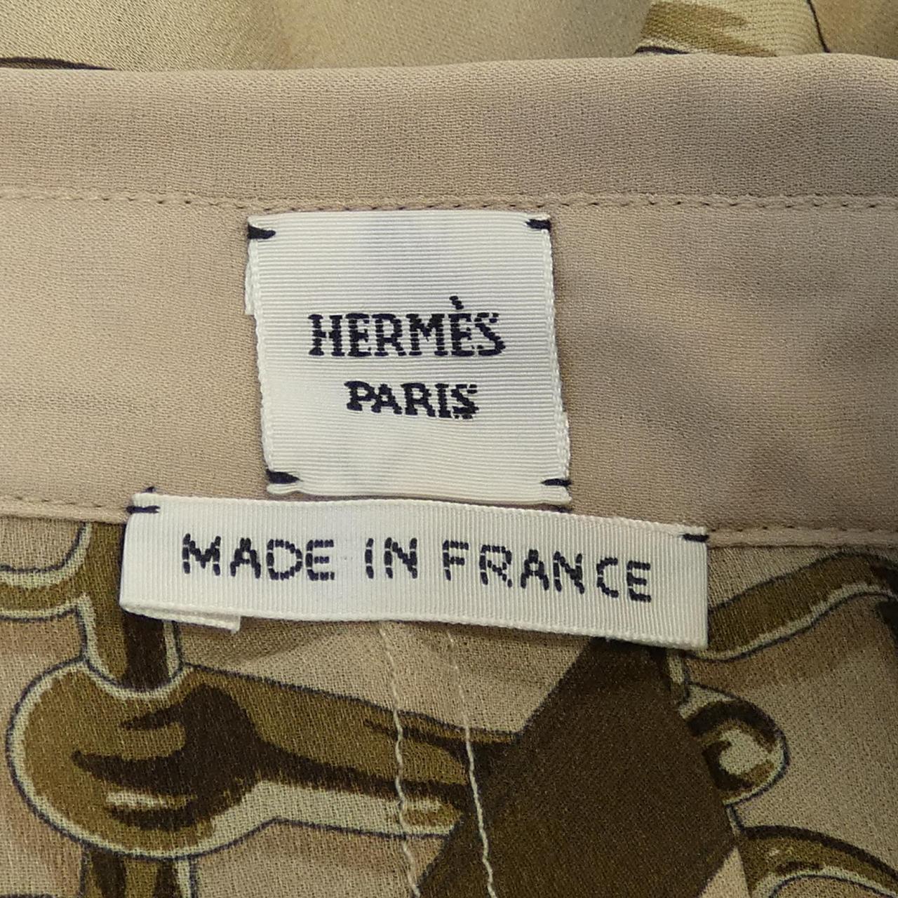 エルメス ツイルレーヌ シルクモスリンシャツ