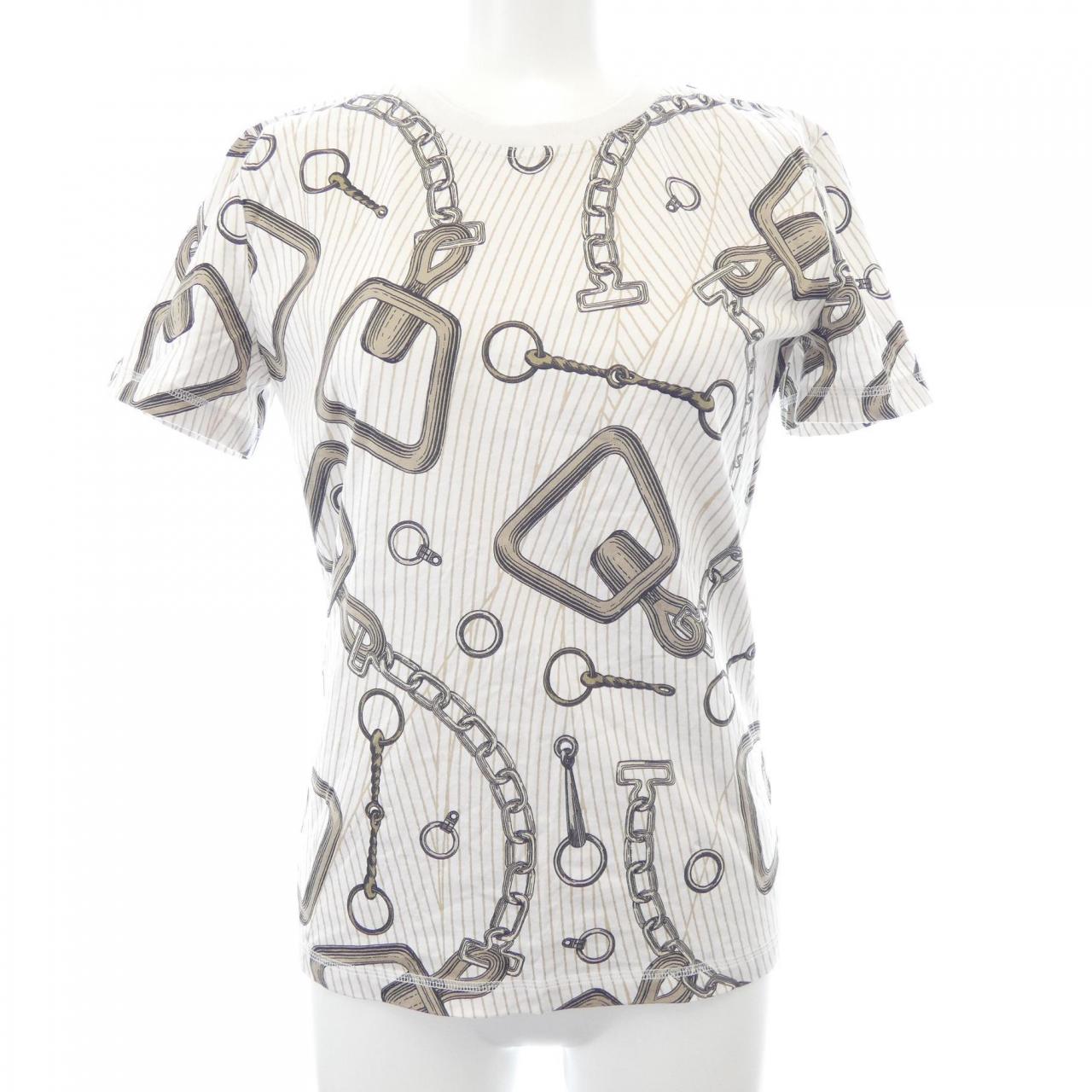 エルメス EFFET KALEIDOSCOPE コットンTシャツ