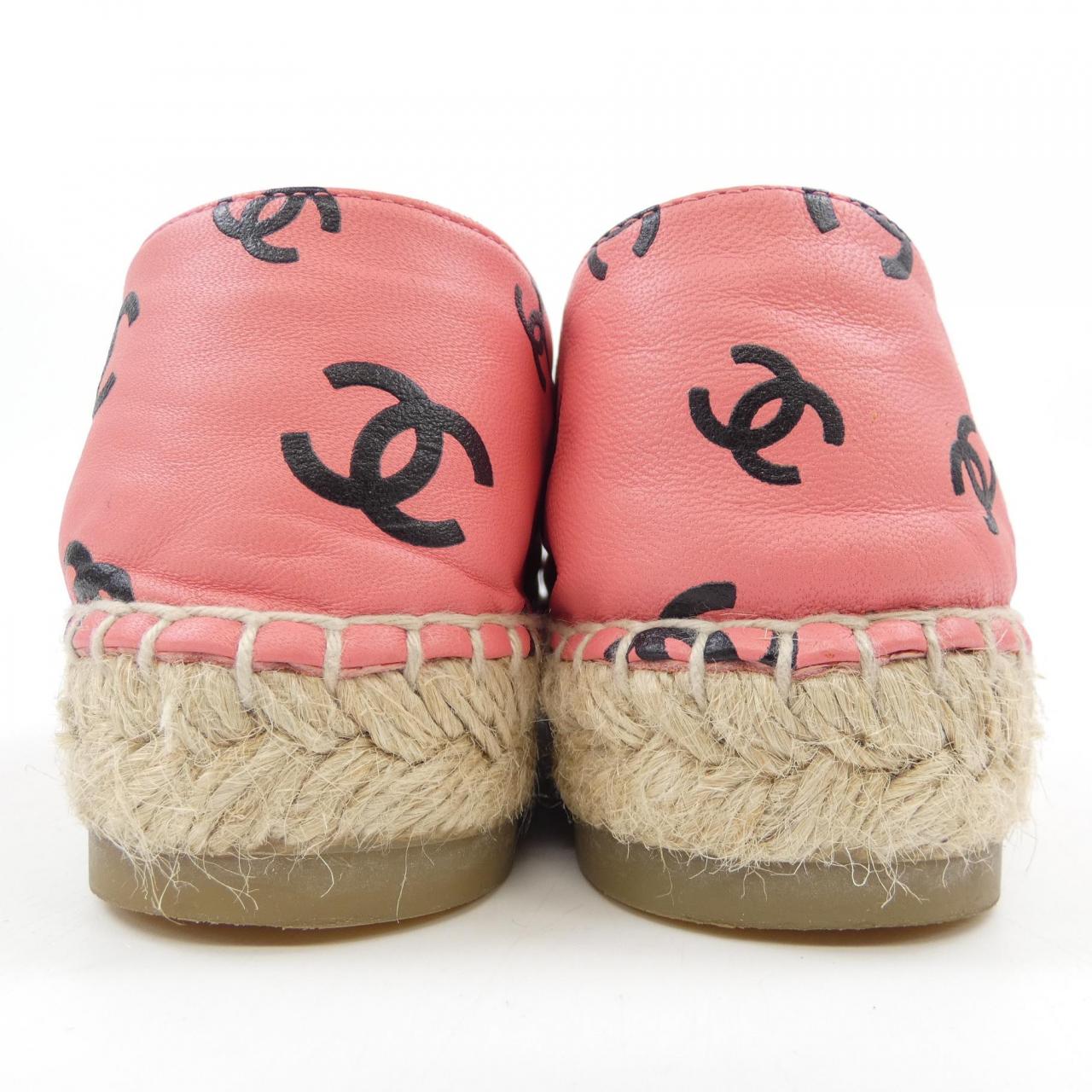 シャネル エスパドリーユ ラムスキン シューズ