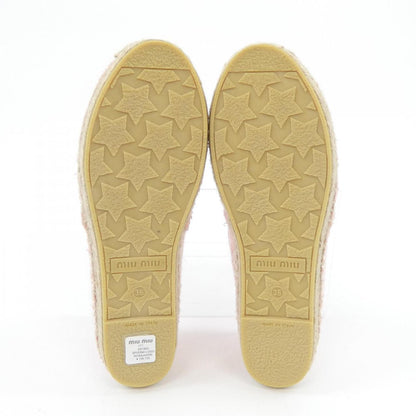ミュウミュウ ESPADRILLAS SPUGNA LOGO エスパドリーユ