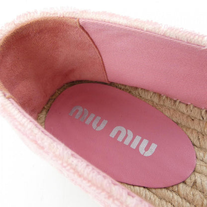ミュウミュウ ESPADRILLAS SPUGNA LOGO エスパドリーユ
