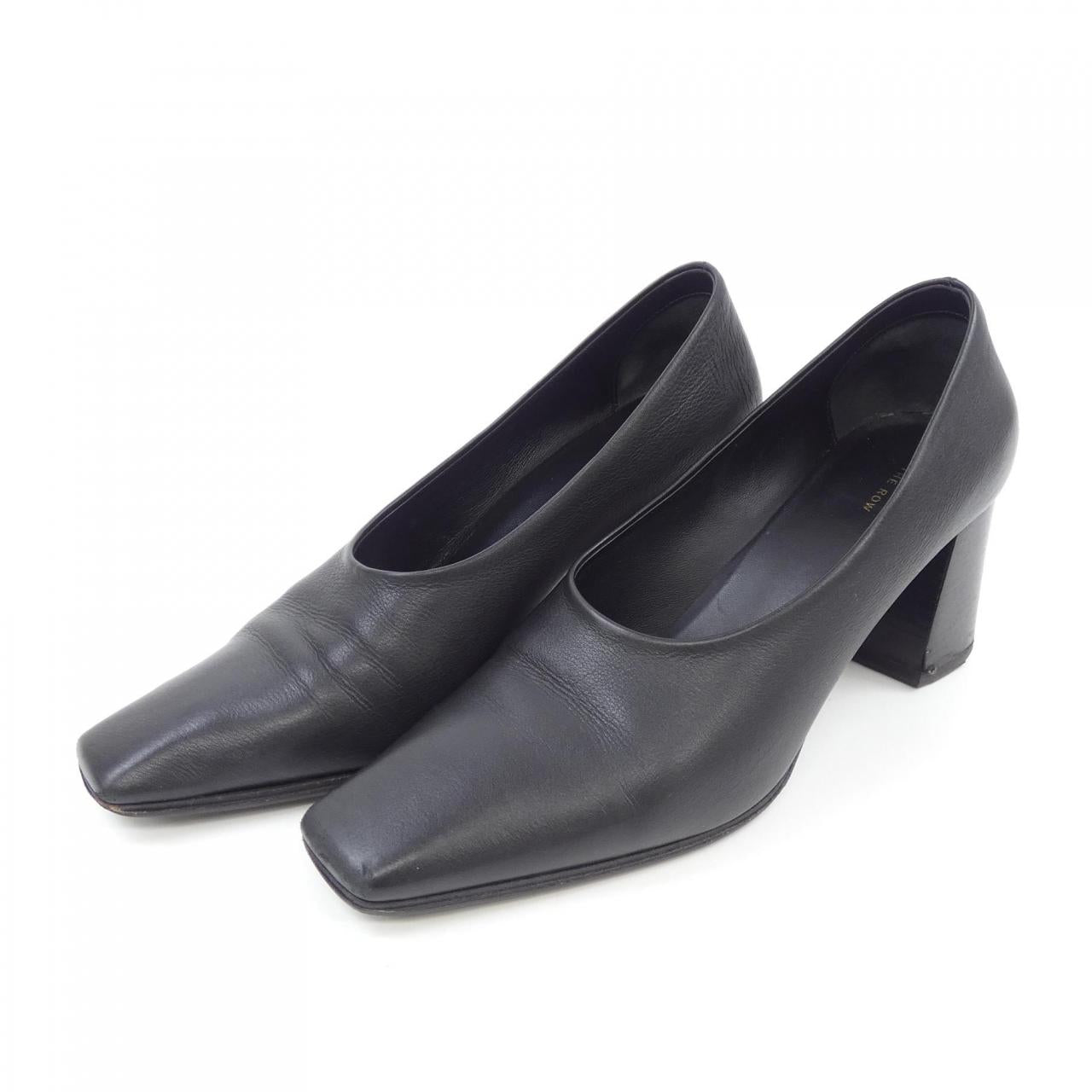 ザロウ SQUARE LOAFER PUMP ベビーカーフ パンプス