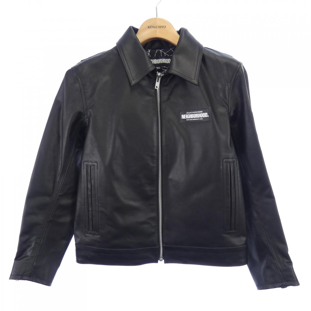 ネイバーフッド カーフレザーライダースジャケット