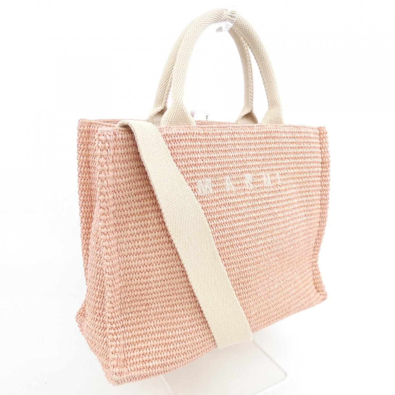 マルニ EAST-WESTトートバッグ コットンナイロン トートバッグ