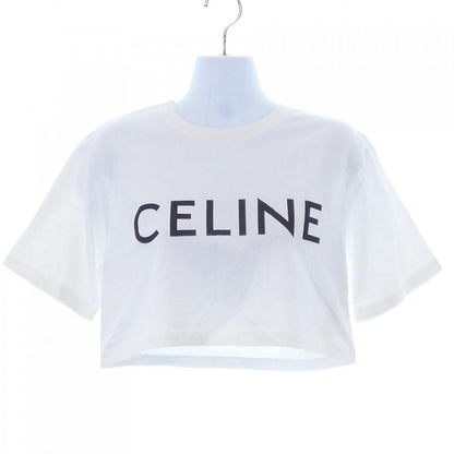 セリーヌ CELINEプリント コットンクロップドTシャツ
