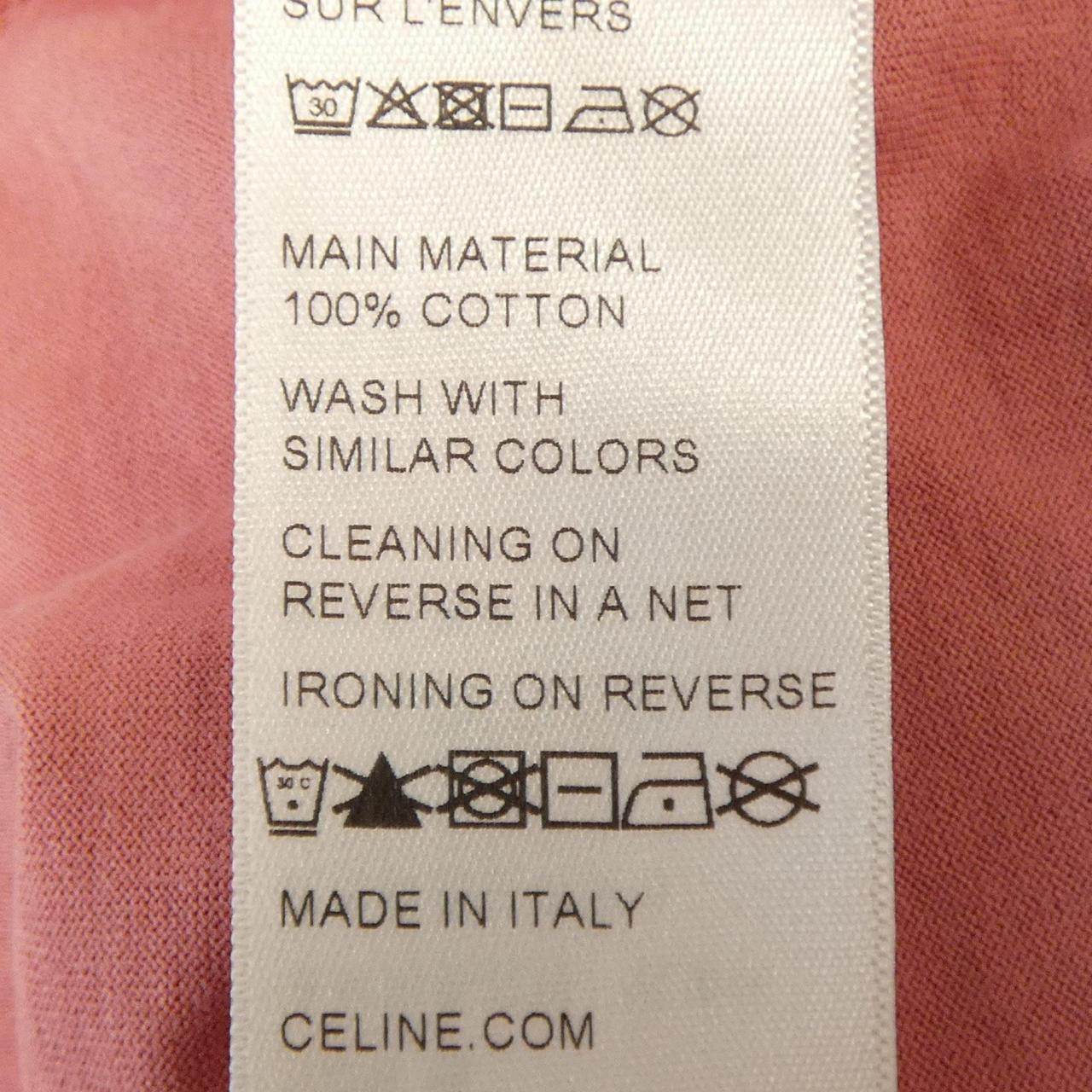 セリーヌ CELINEプリント コットンクロップドTシャツ