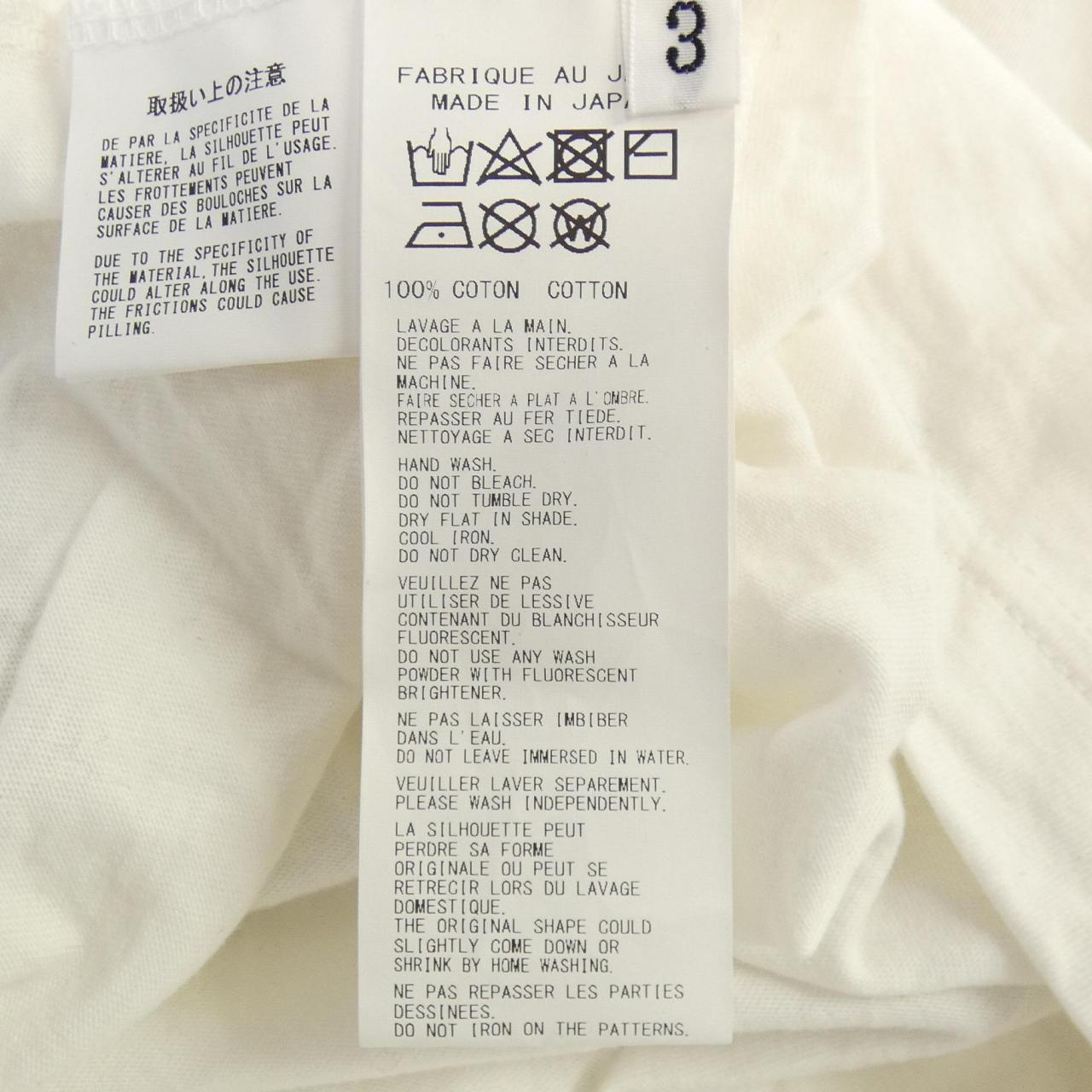 ヨウジヤマモトプールオム コットンTシャツ