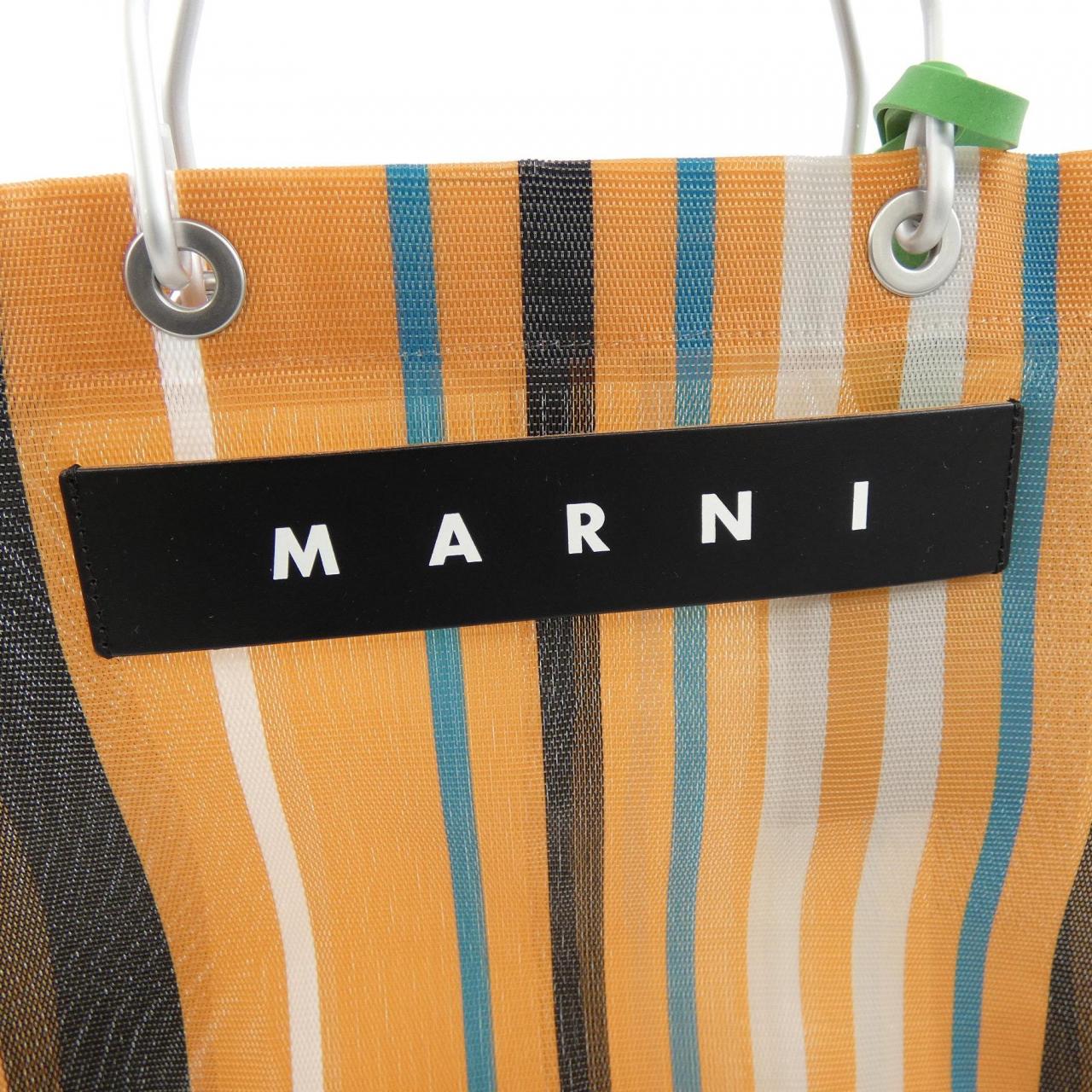 マルニ MARKETストライプトートバッグ