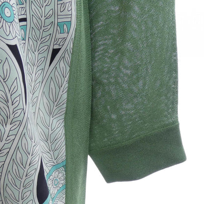 エルメス LE JARDIN LA MAHARANI シルクロングカーディガン