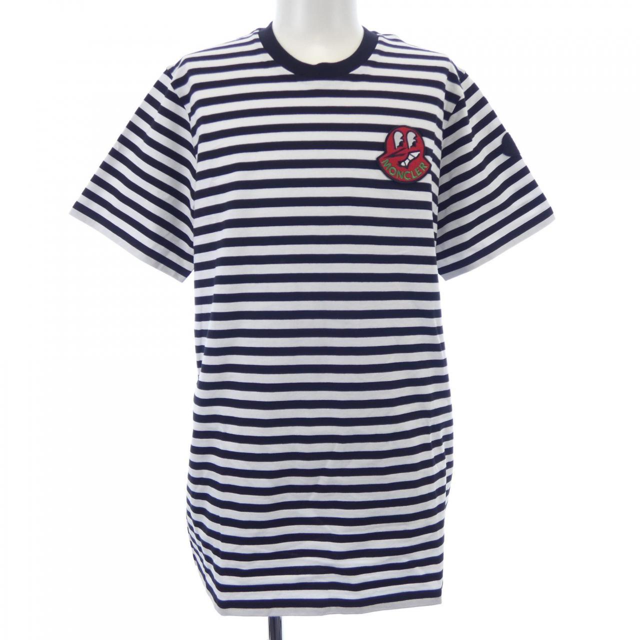 モンクレール ストライプコットンTシャツ