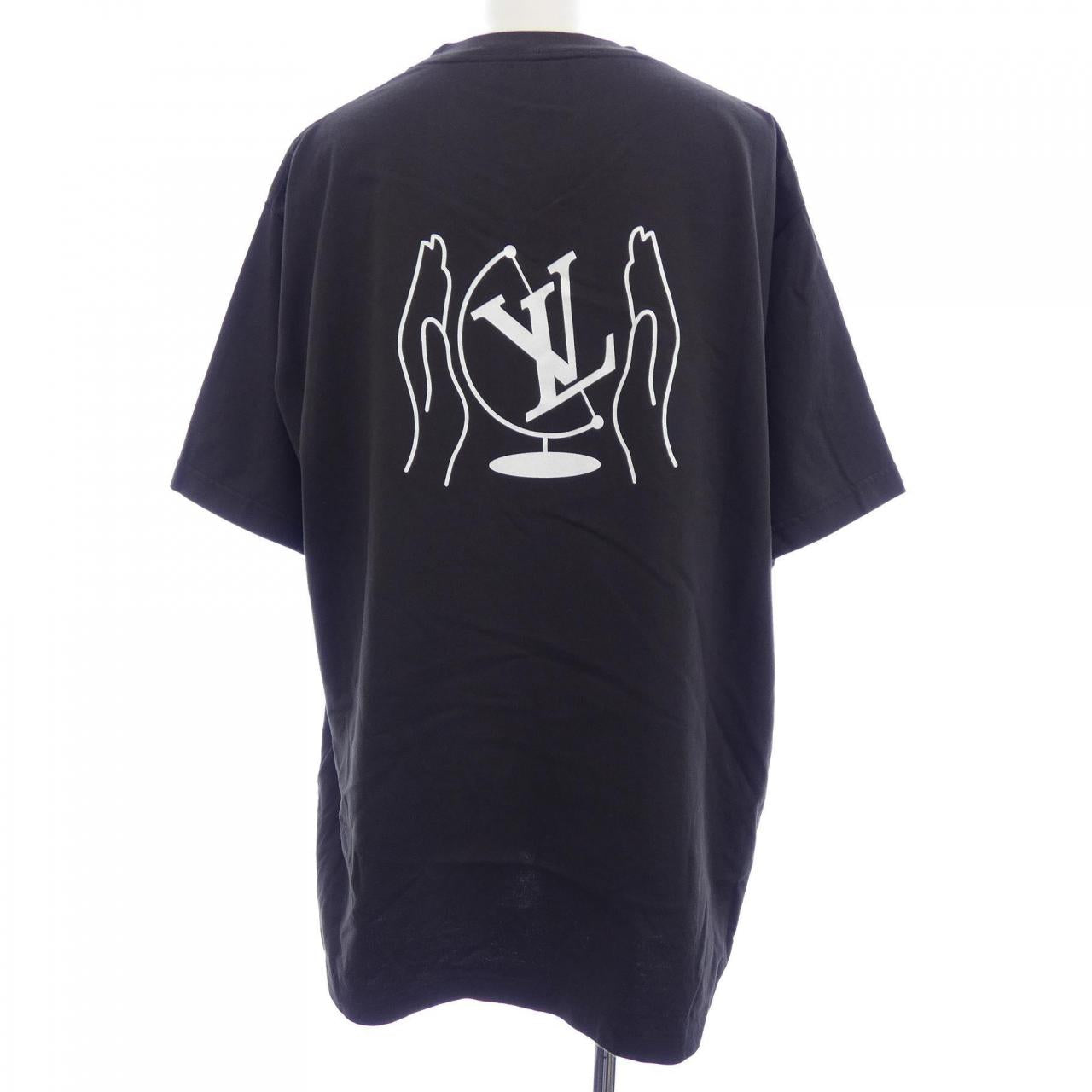 ルイヴィトン エンベリッシュドグラフィックコットンTシャツ