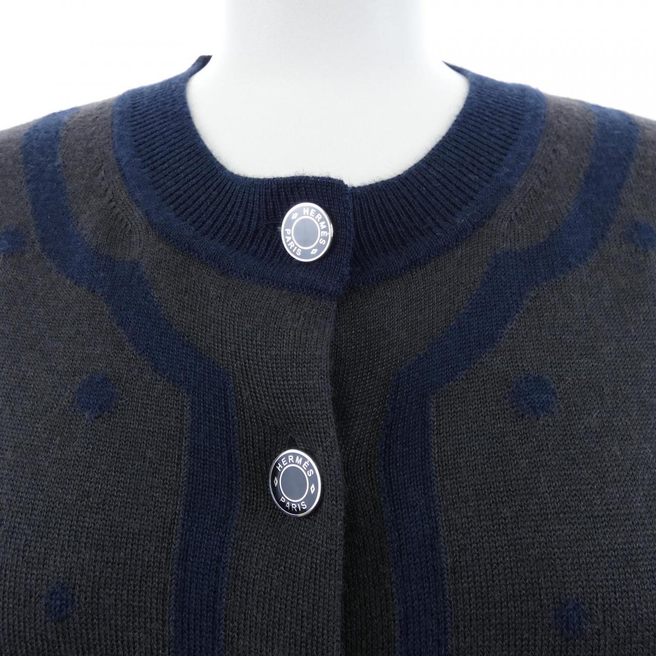 エルメス HARNAIS DE COUR シルクカシミヤカーディガン