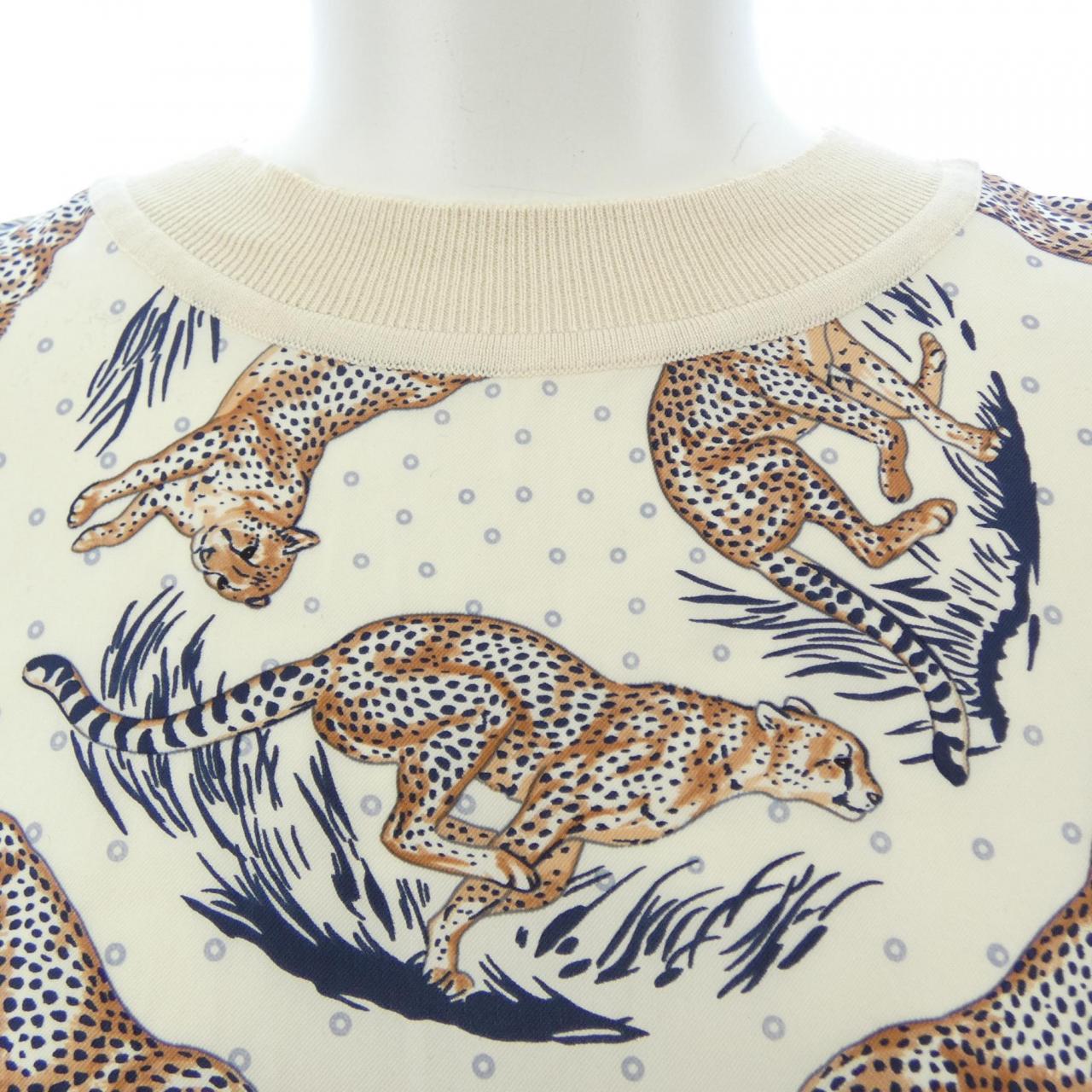エルメス GUEPARDS ET PALMETTES シルクニット