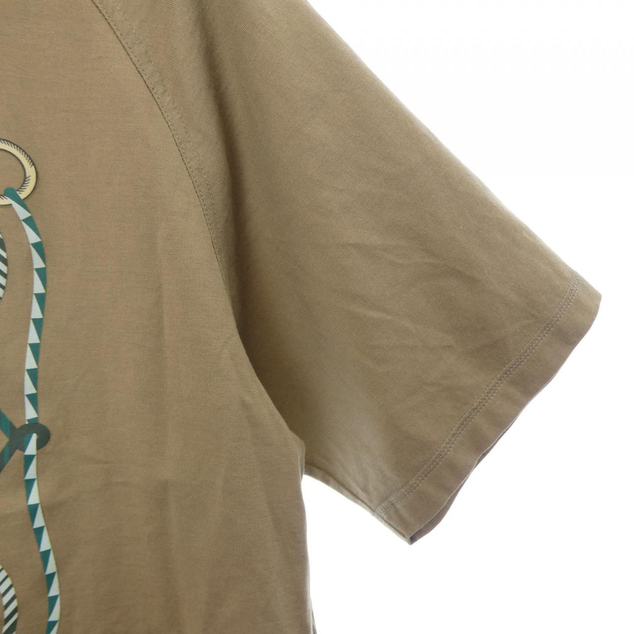 エルメス FIGURE ARTISTIQUE コットンTシャツ