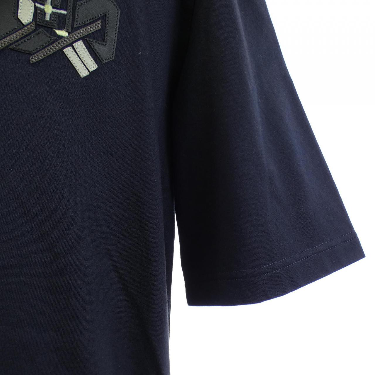 エルメス CHEVAUX EN SYMETRIE コットンTシャツ XS
