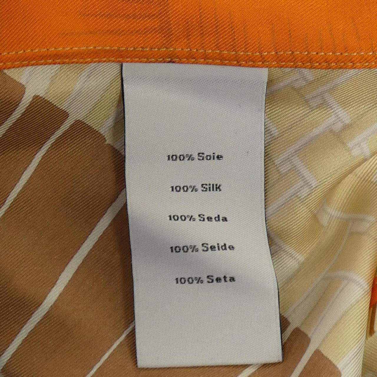 エルメス CHEMISE SUR MESURE シルクシャツ