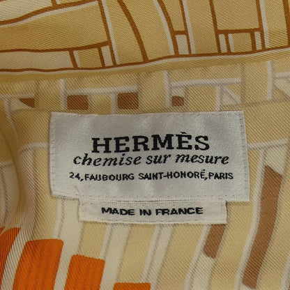 エルメス CHEMISE SUR MESURE シルクシャツ