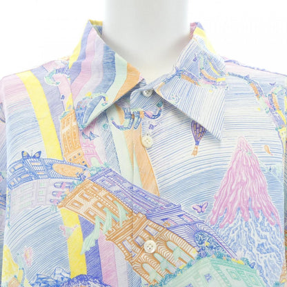 エルメス LES FOLIES DU FAUBOURG シルクシャツ