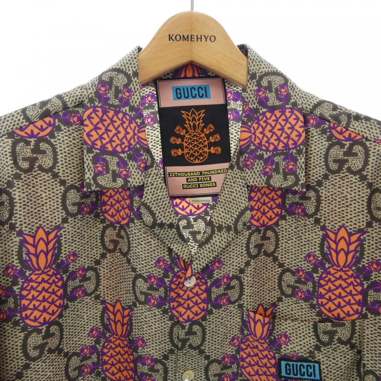 グッチ 22THOUSAND 7HUNDRED AND FIVE GUCCI SONG シルクシャツ
