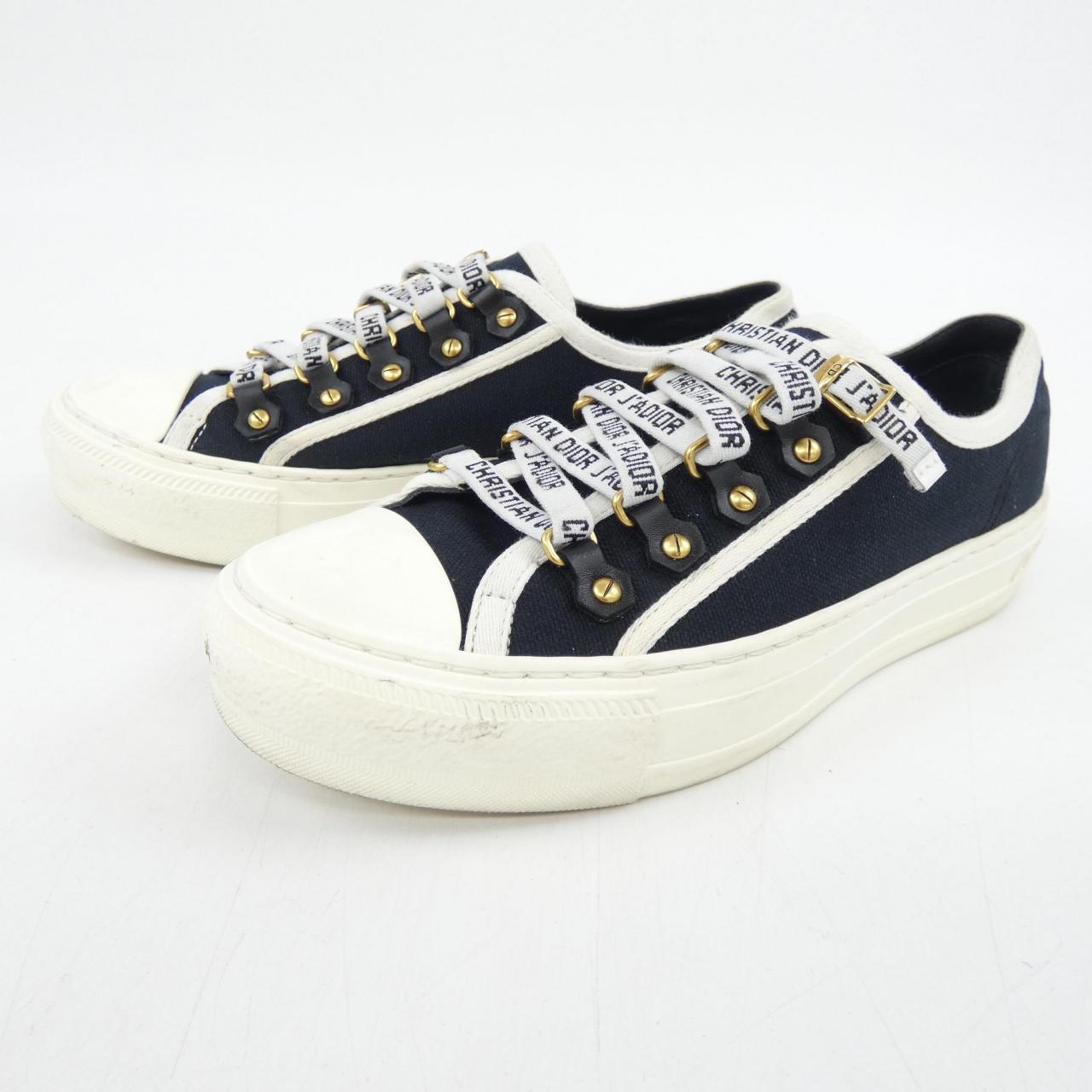 クリスチャンディオール WALK'N'DIOR J'ADIOR Signature コットンキャンバス スニーカー