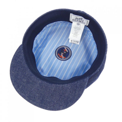 エルメス CABOURG H ANCRE デニムキャップ