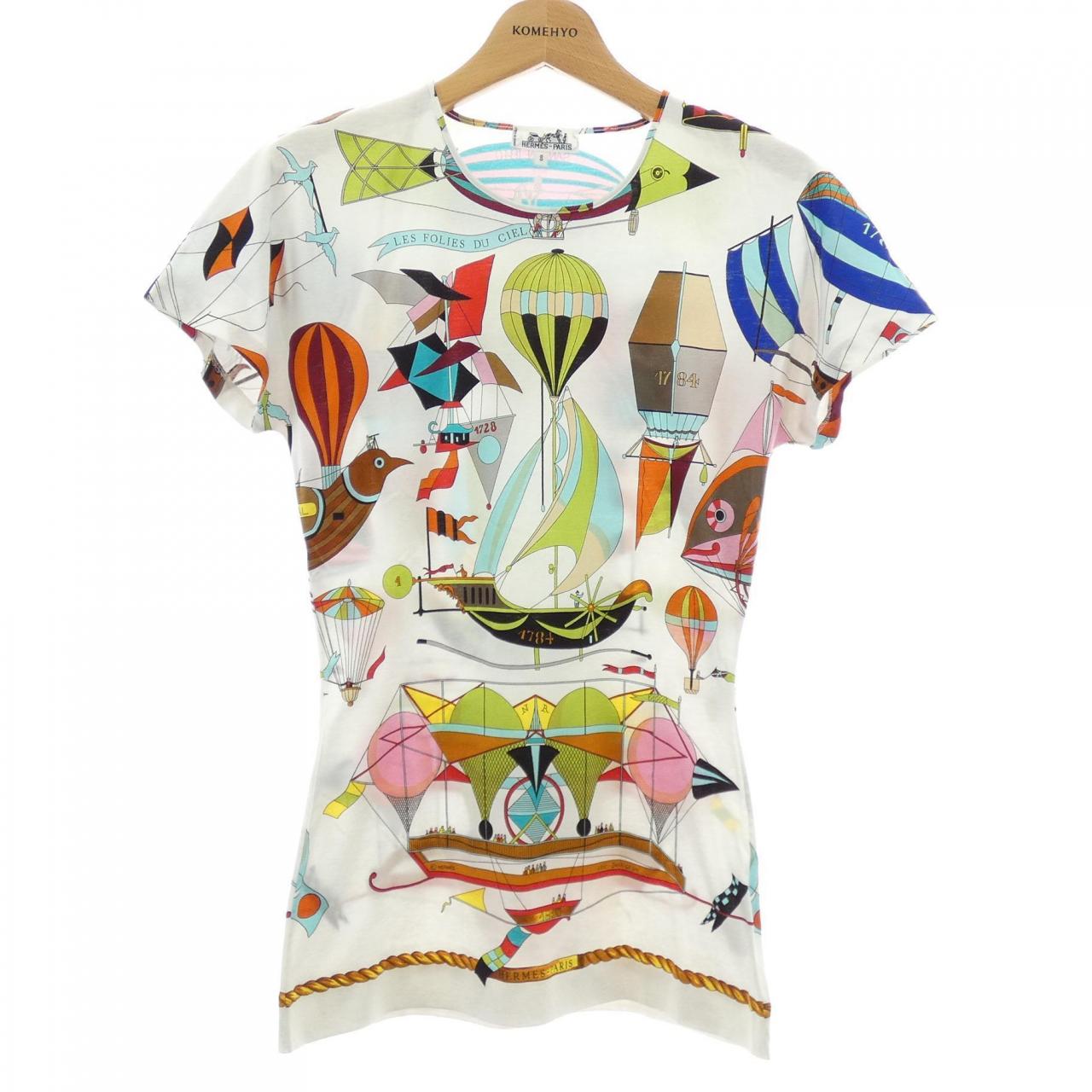 エルメス LES FOLIES DU CIEL コットン Tシャツ