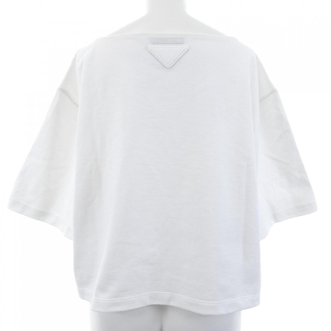 プラダ トライアングルロゴ コットンTシャツ