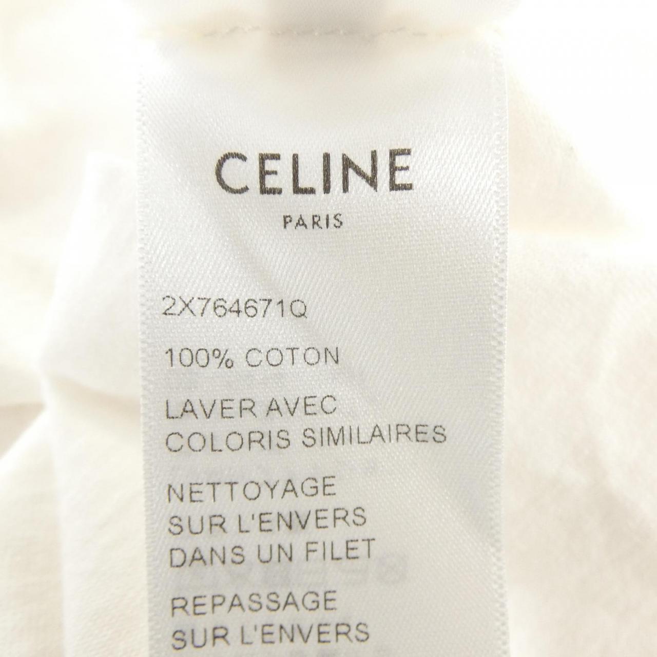 セリーヌ CELINEプリント コットンTシャツ