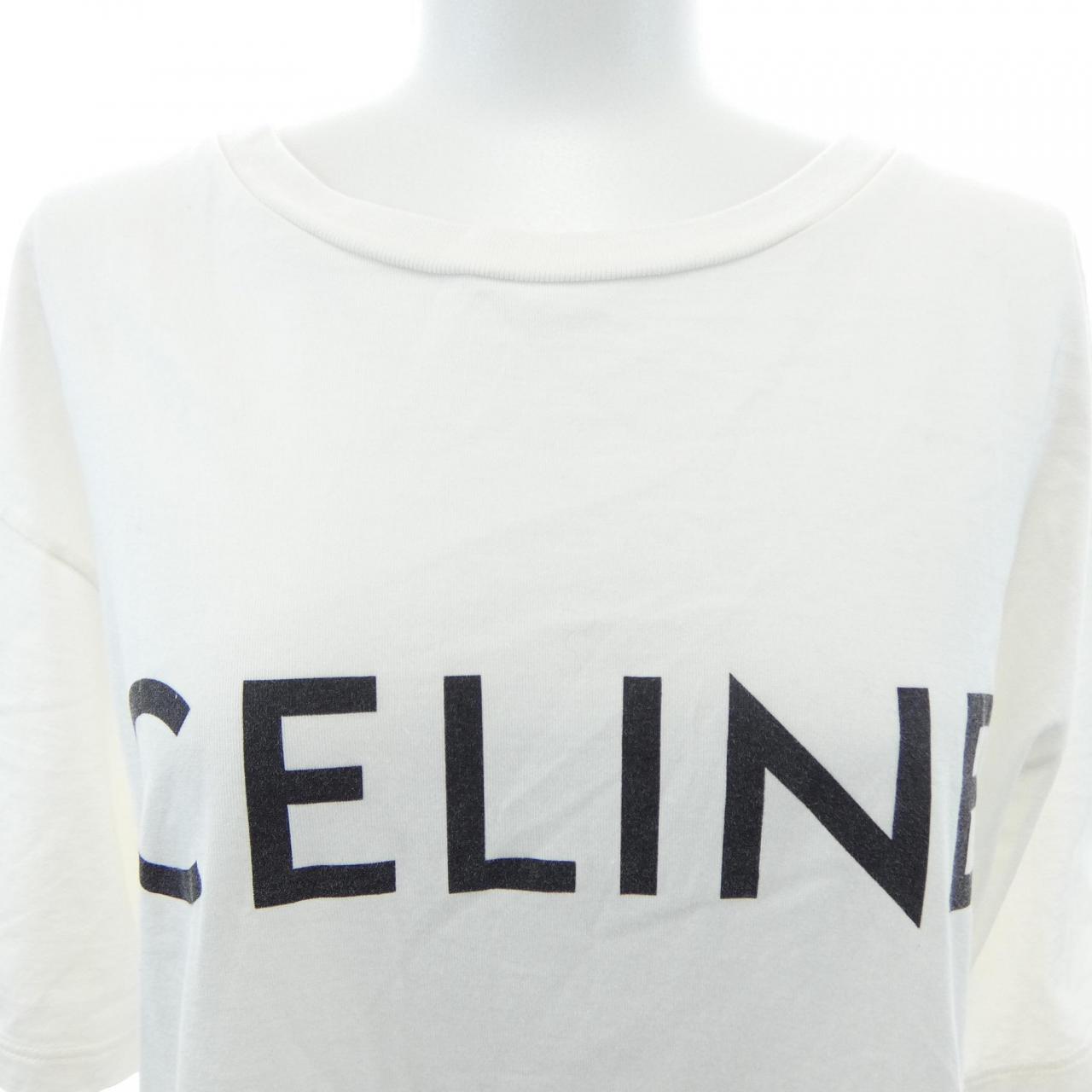 セリーヌ CELINEプリント コットンTシャツ