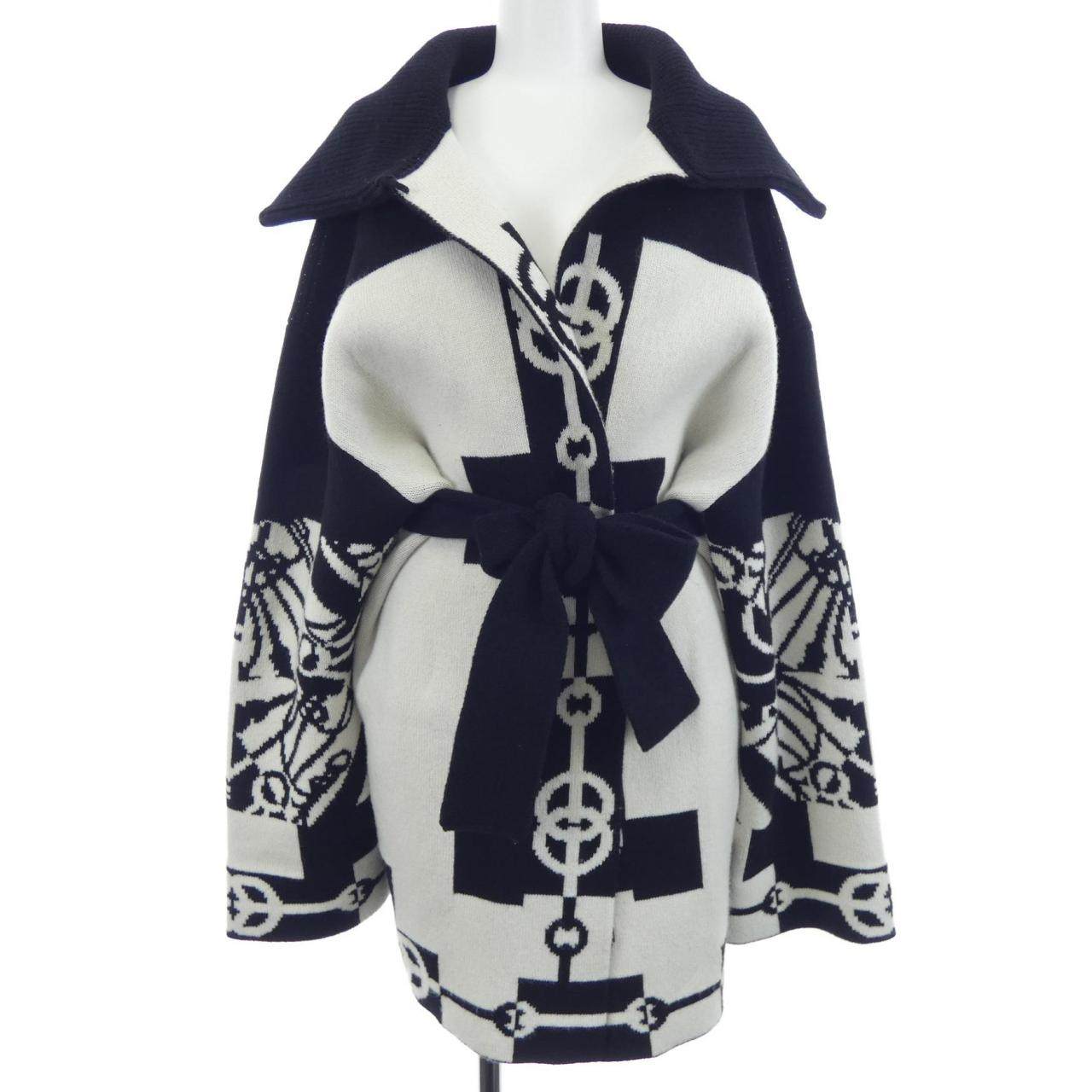 エルメス CLIQUETIS カシミヤロングカーディガン