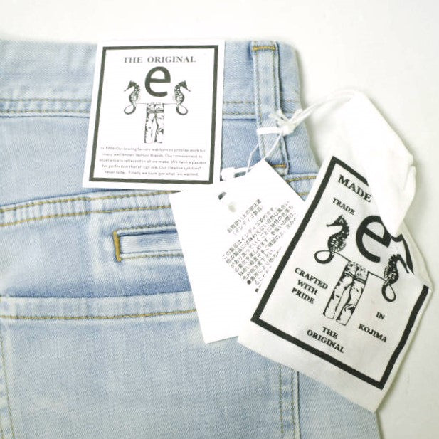 イージーンズ SEA HORSE BOY'S TAPERED コットン デニムパンツ