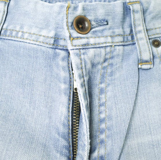 イージーンズ SEA HORSE BOY'S TAPERED コットン デニムパンツ