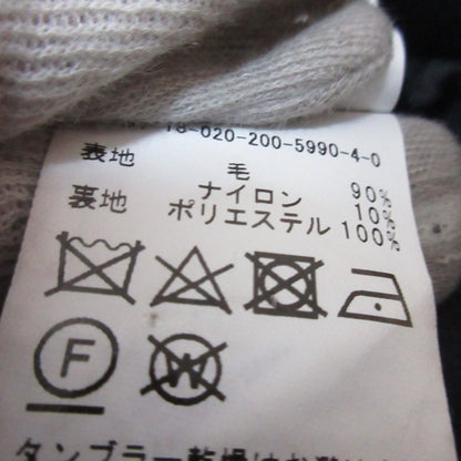 スピックアンドスパン ウールノーカラーロングコート